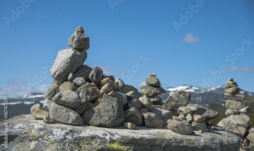 balanced stack of stones at Eidfjorden, Norway © Chris Willemsen 