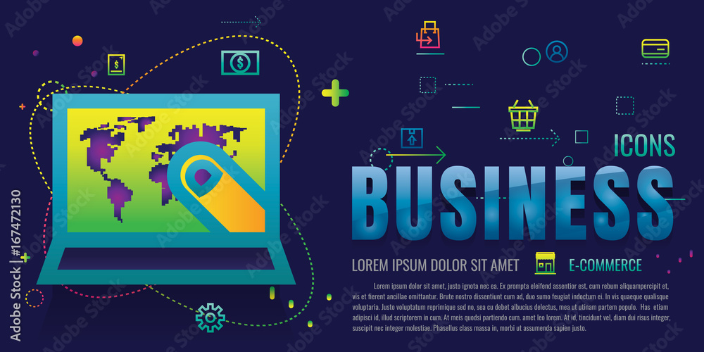 icon. business. e-commerce. money. success. teamwork. finance. Marketing. modern design. vector illustration colorful on blue background. logo. symbol