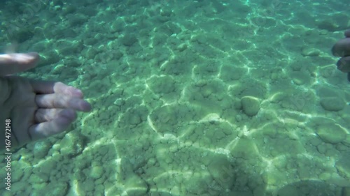 Point of view swimming in the Adriatic Sea