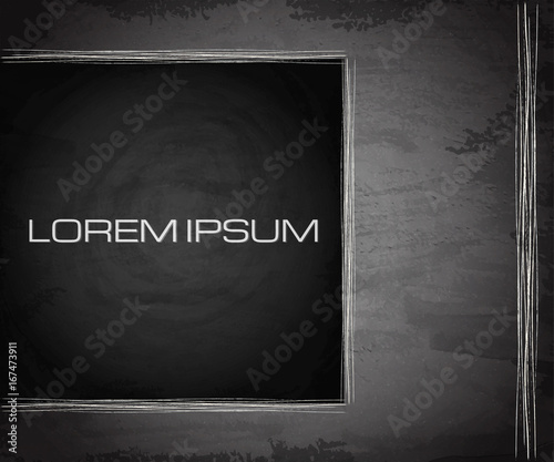 Chalkboard blackboard banner on scratch grunge texture background