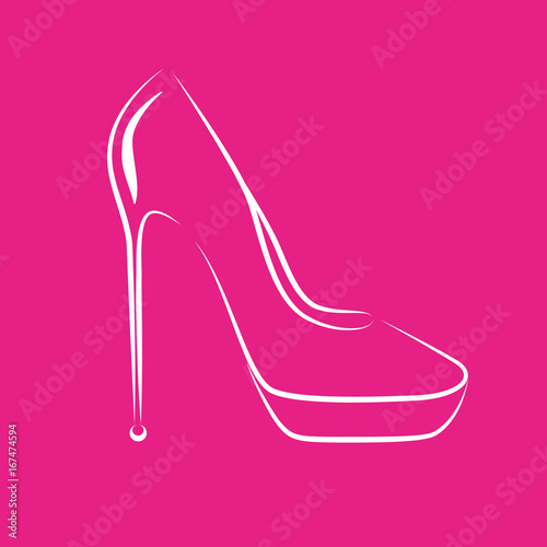 highheel skizze pink