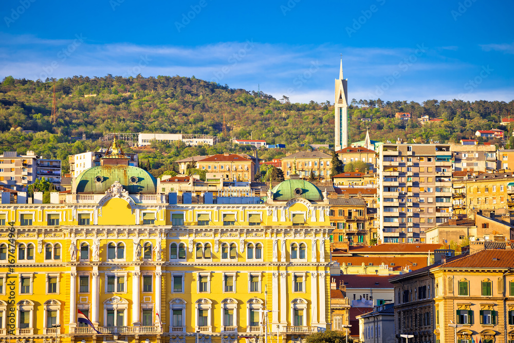 City of Rijeka landmarks view