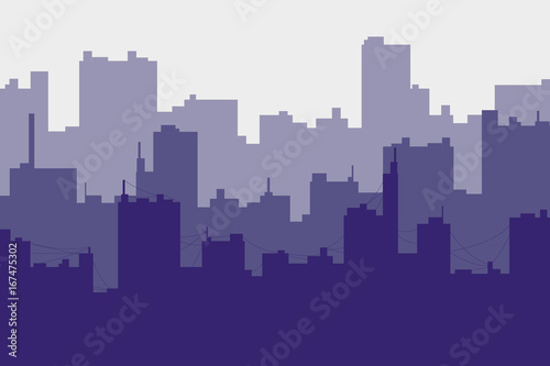 silhouette of the city background