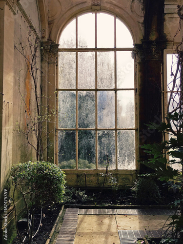 Window of a large Orangery from 1872 photo