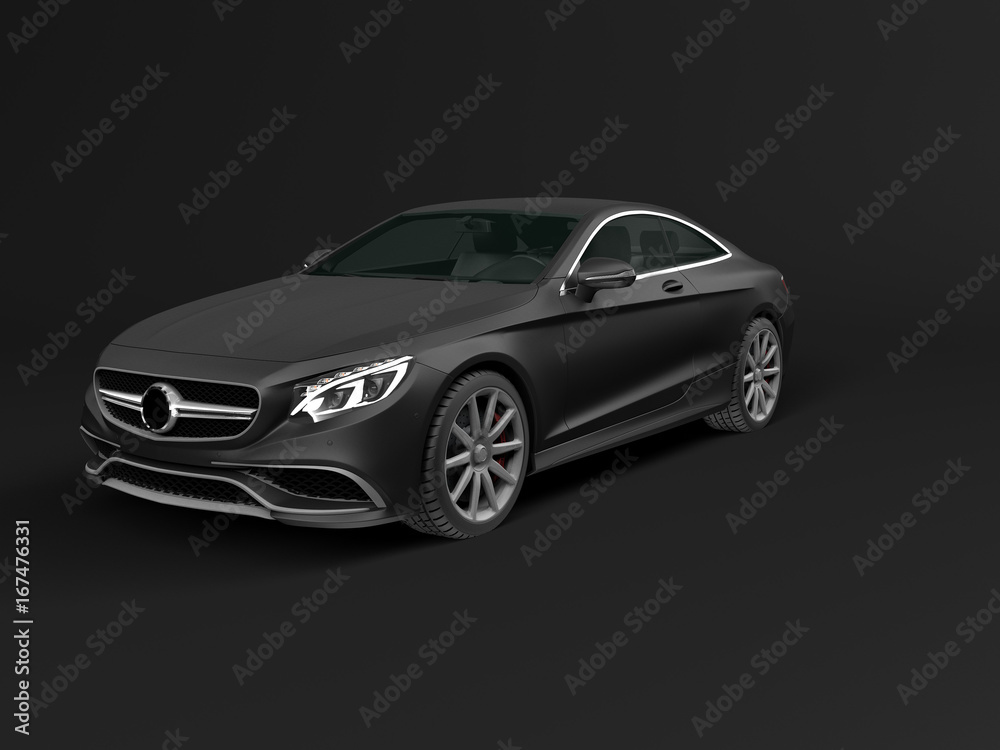 Naklejka premium Modern Car isolated on dark background