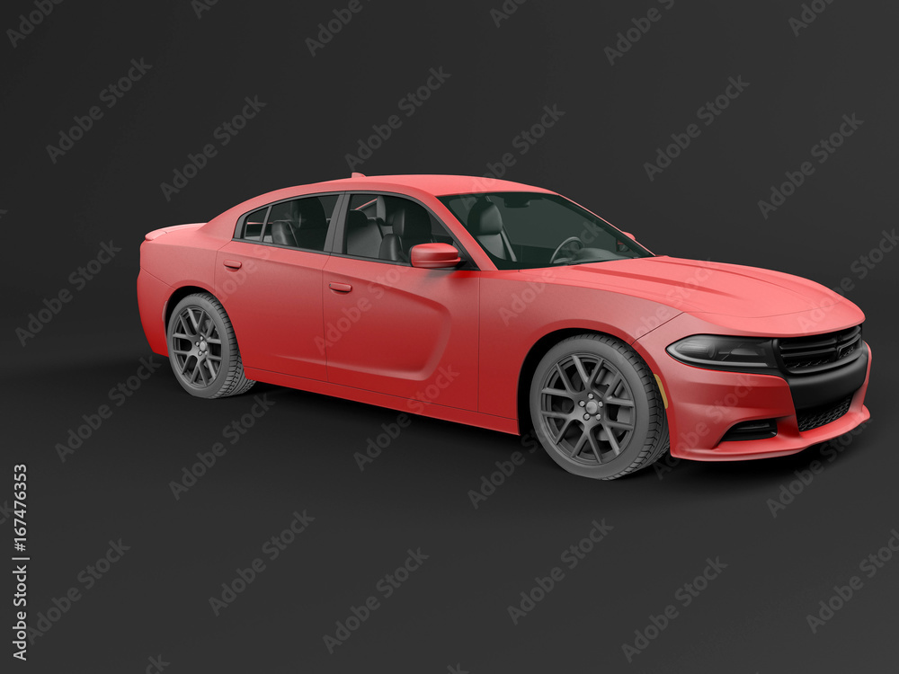 Obraz premium Modern Car isolated on dark background