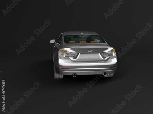 Modern Car isolated on dark background