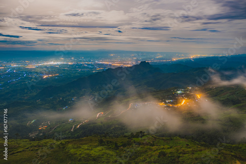 Night view of Phu Tub Berk  Petchaboon  Thailand