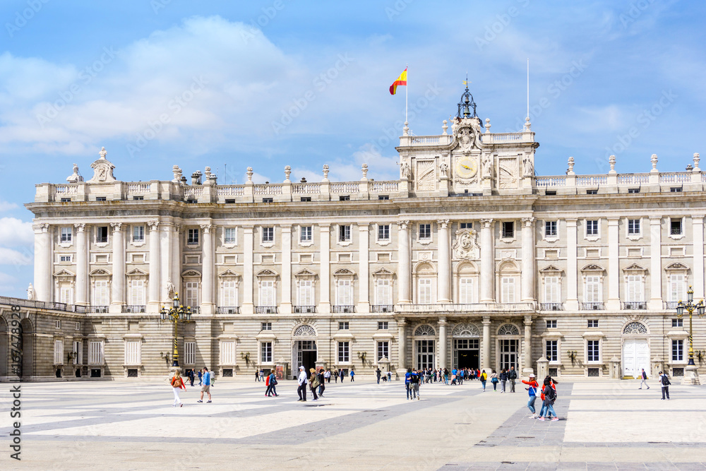 MADRID, SPAIN - April 20, 2017: Royal Palace of Madrid