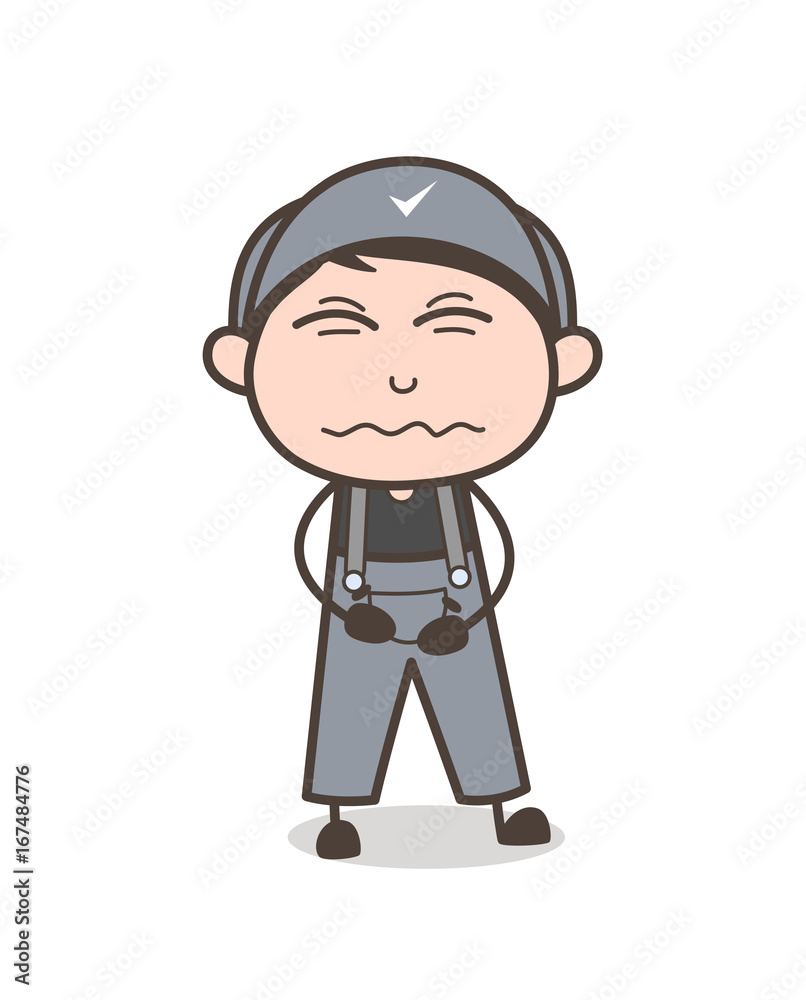 Cartoon Boy Confounded Face Vector Illustration Cartoon Boy Confounded Face Vector Illustration