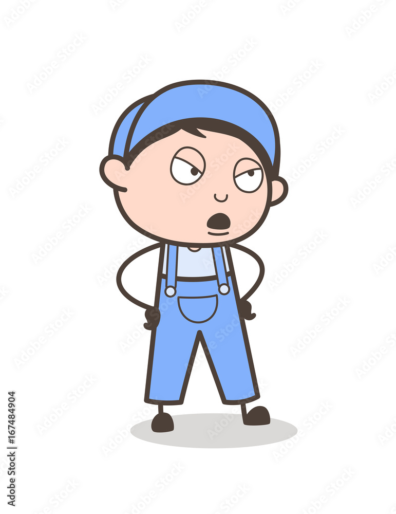 Cartoon Boy Rude Behavior Vector Illustration Cartoon Boy Rude Behavior Vector Illustration