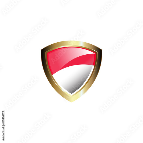 Free Download vector indonesian flag shield - GFXLoad