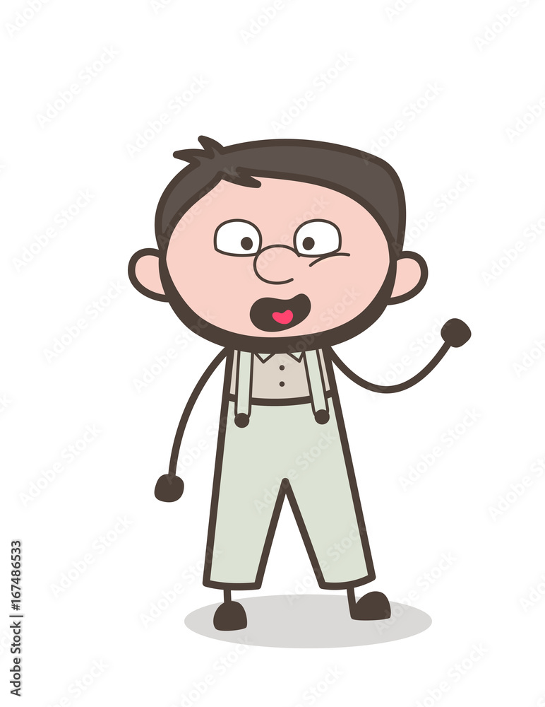 Cartoon Shouting Man Expression Vector Illustration Cartoon Shouting Man Expression Vector Illustration