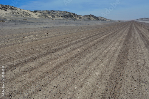 Namibia skeleton coast gravel road