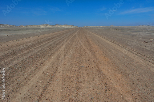 Namibia skeleton coast gravel road