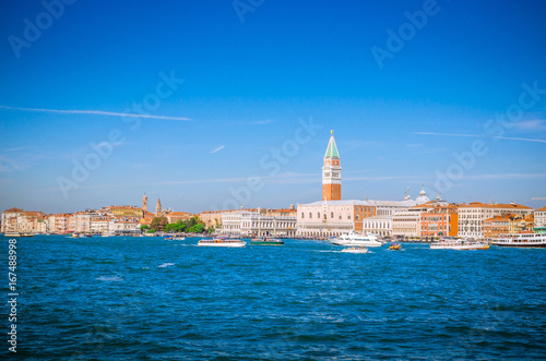 View on Venice from the sea, Veneto, Italy