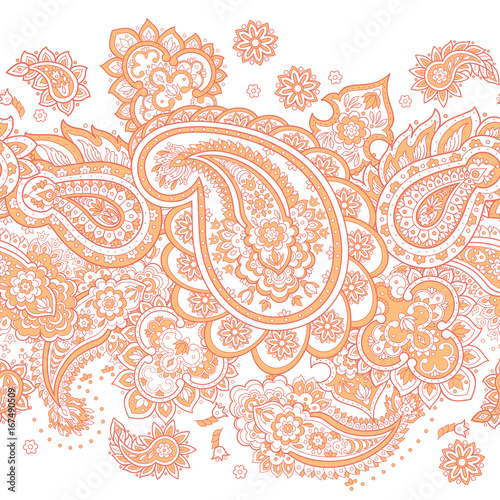 Paisley colorful ornament Vector illustration