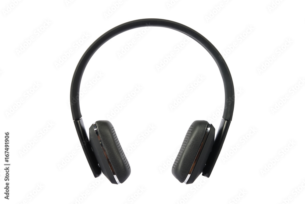 Headphones with Mic Isolated on White Headphones with Mic Isolated on White