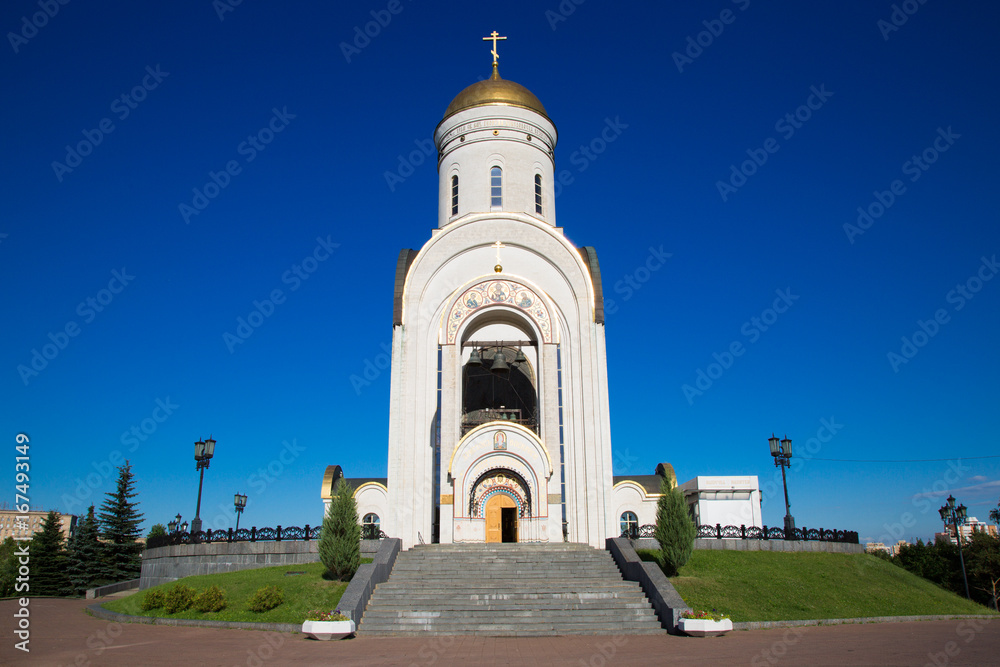 The temple of George the victorious on Poklonnaya hill, Moscow, Russia