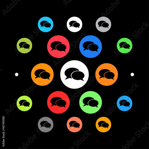 Modernes UI design - Sprechblasen