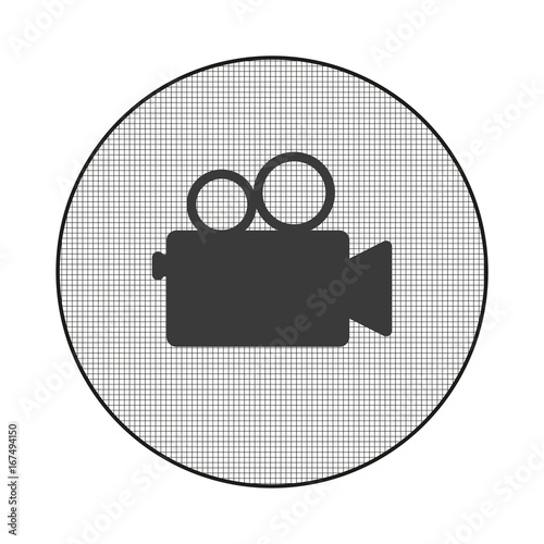 Gitter-Icon Videokamera retro