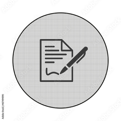 Gitter-Icon Dokument unterzeichnen