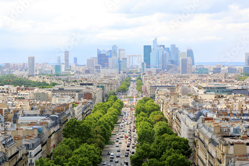 Skyline of Paris city towards La Defense district © alexmillos