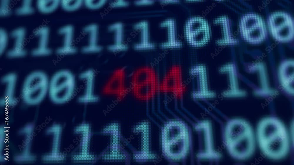 404 error red text between random binary code 404 error red text between random binary code