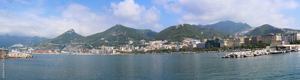 Salerno Town Cityscape Panorama Italy
