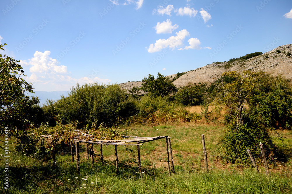 Wilde Landschaft in Sued-Italien