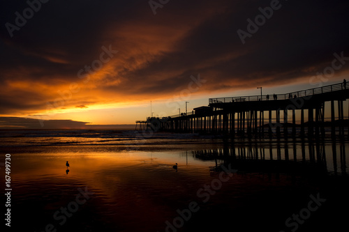 Sunset at Pismo Beach pier (Pacific Coast Highway, California)