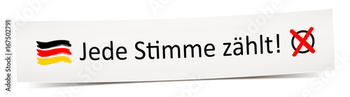 Jede Stimme zählt - Banner Wahl Deutschland