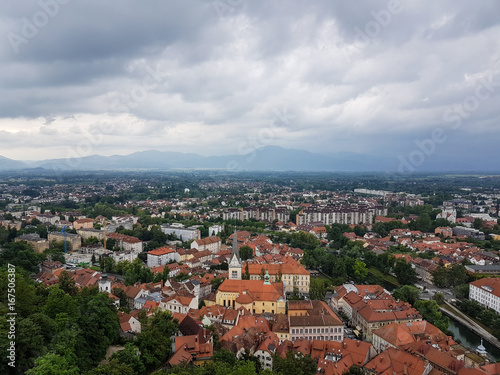 Ljubljana seen from the castle walls