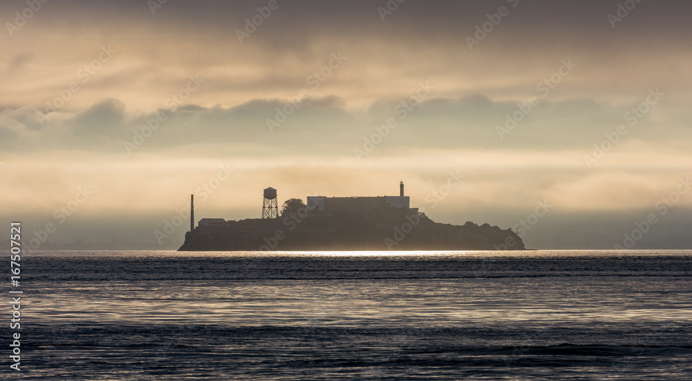 Alcatraz Morning Silhouette