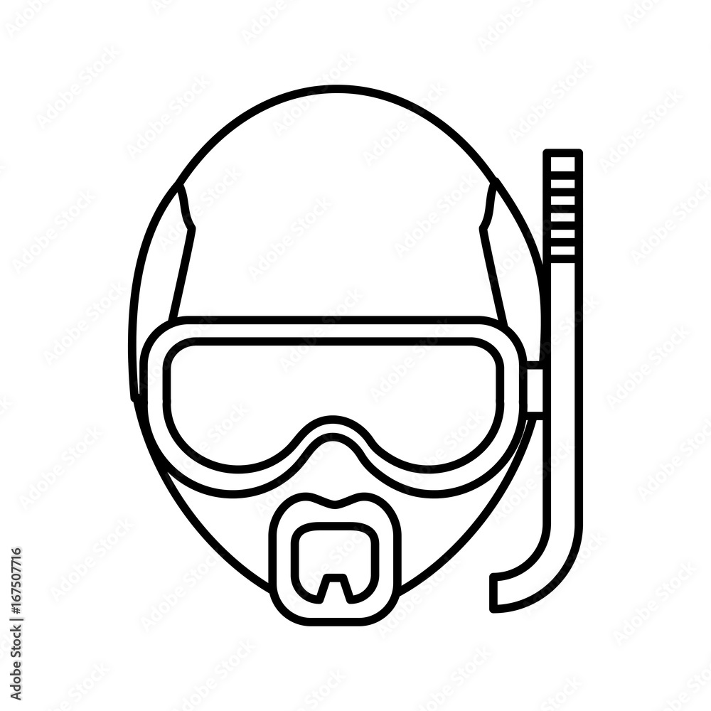man with snorkel mask icon man with snorkel mask icon
