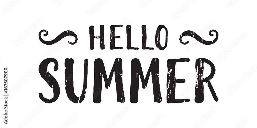 Fototapeta premium Hello summer inscription