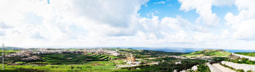 View of Ta Pinu, Gharb and Wied Il-Mielah