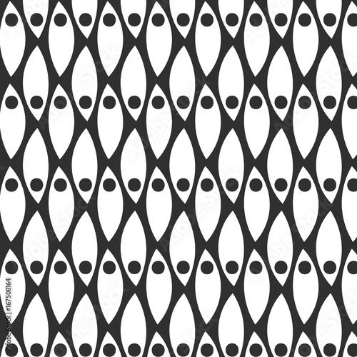 Abstract monochrome hand drawn doodle pattern