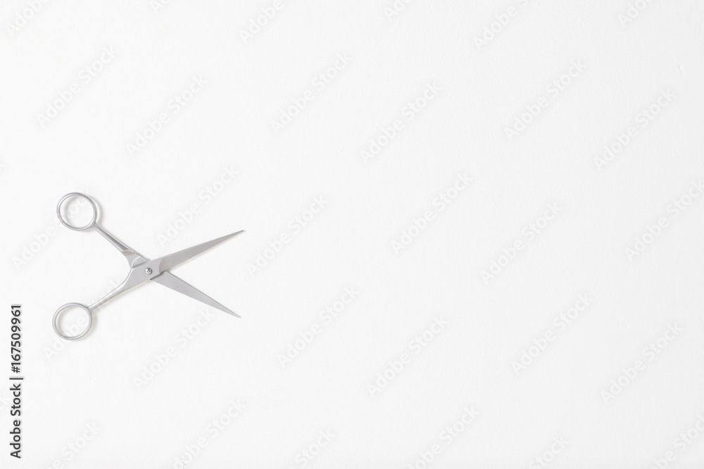An Open Scissors on White Background An Open Scissors on White Background