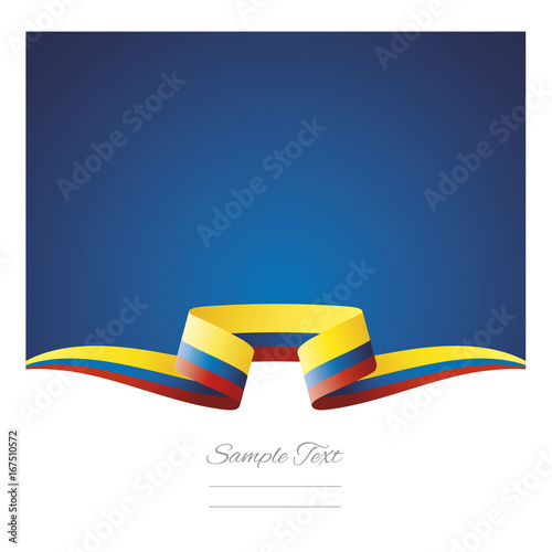 Abstract background Colombia flag ribbon