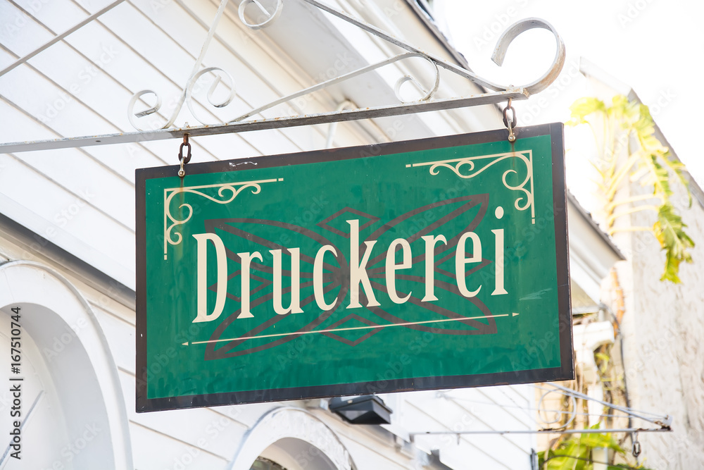 Obraz premium Schild 266 - Druckerei