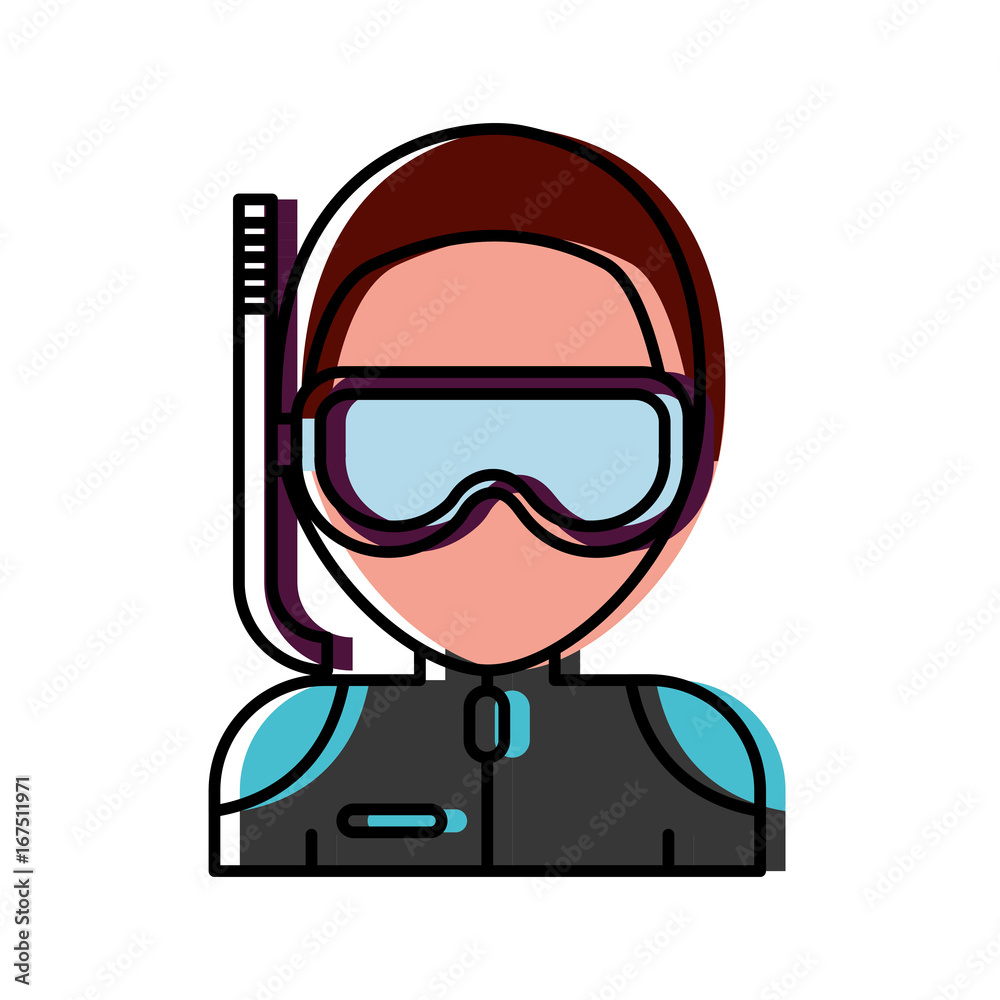 man with snorkel mask icon man with snorkel mask icon