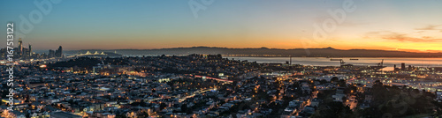 San Francisco Bay Area Sunrise Panorama 