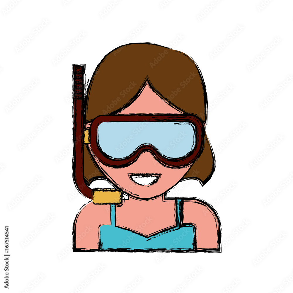 Fototapeta premium Snorkel mask design