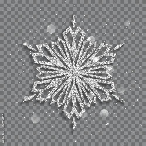 Big shiny Christmas snowflake