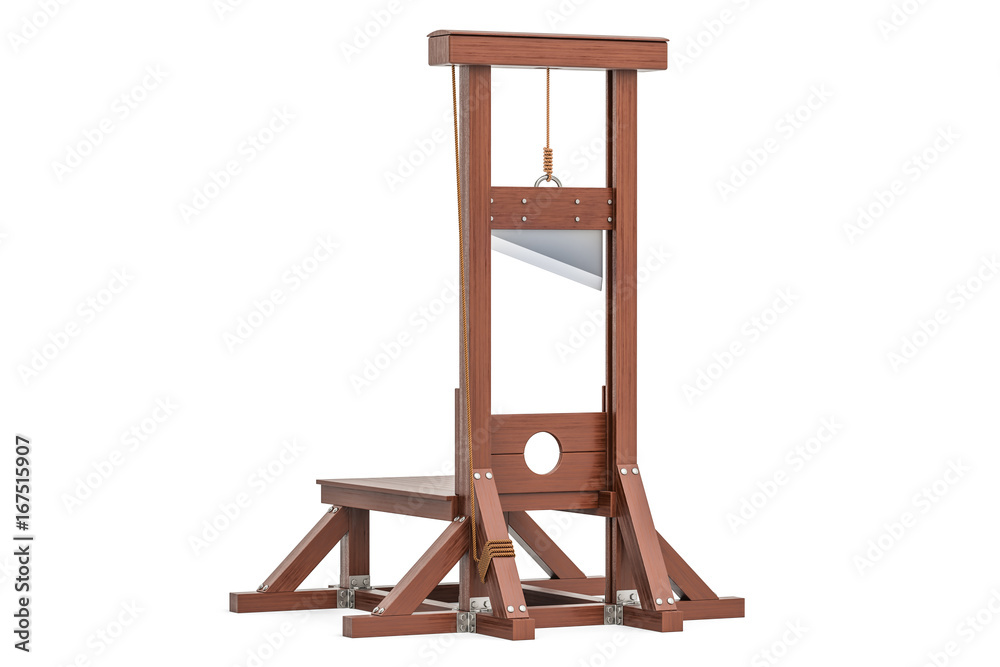 guillotine, 3D rendering guillotine, 3D rendering
