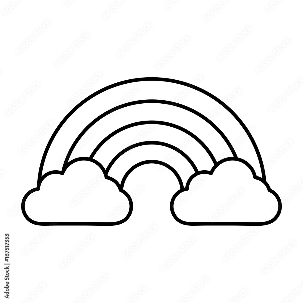 rainbow and clouds icon rainbow and clouds icon