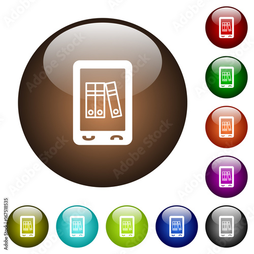 Mobile office color glass buttons