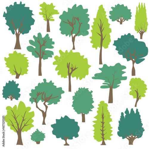 Tree and pine Clip art.