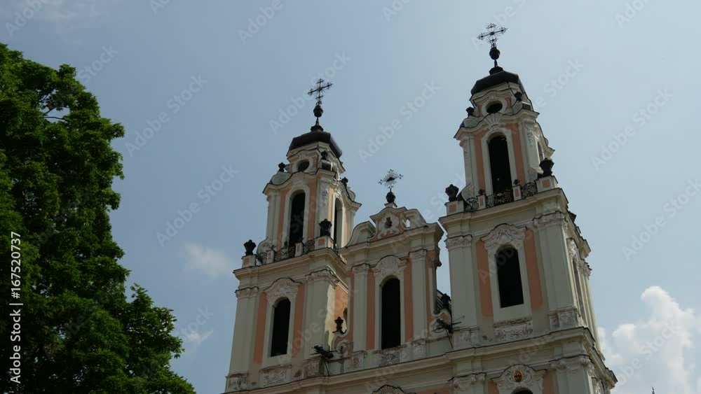 Time lapse from the church of Saint Catherine in Vilnius Lithuania Time lapse from the church of Saint Catherine in Vilnius Lithuania